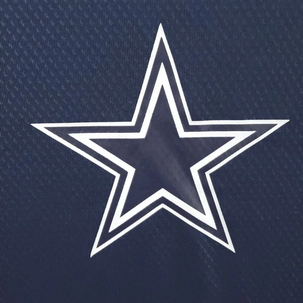 Nike Dallas Cowboys Shirt Mens Large Blue Dri-Fit Hypercool Stretch Crew Neck